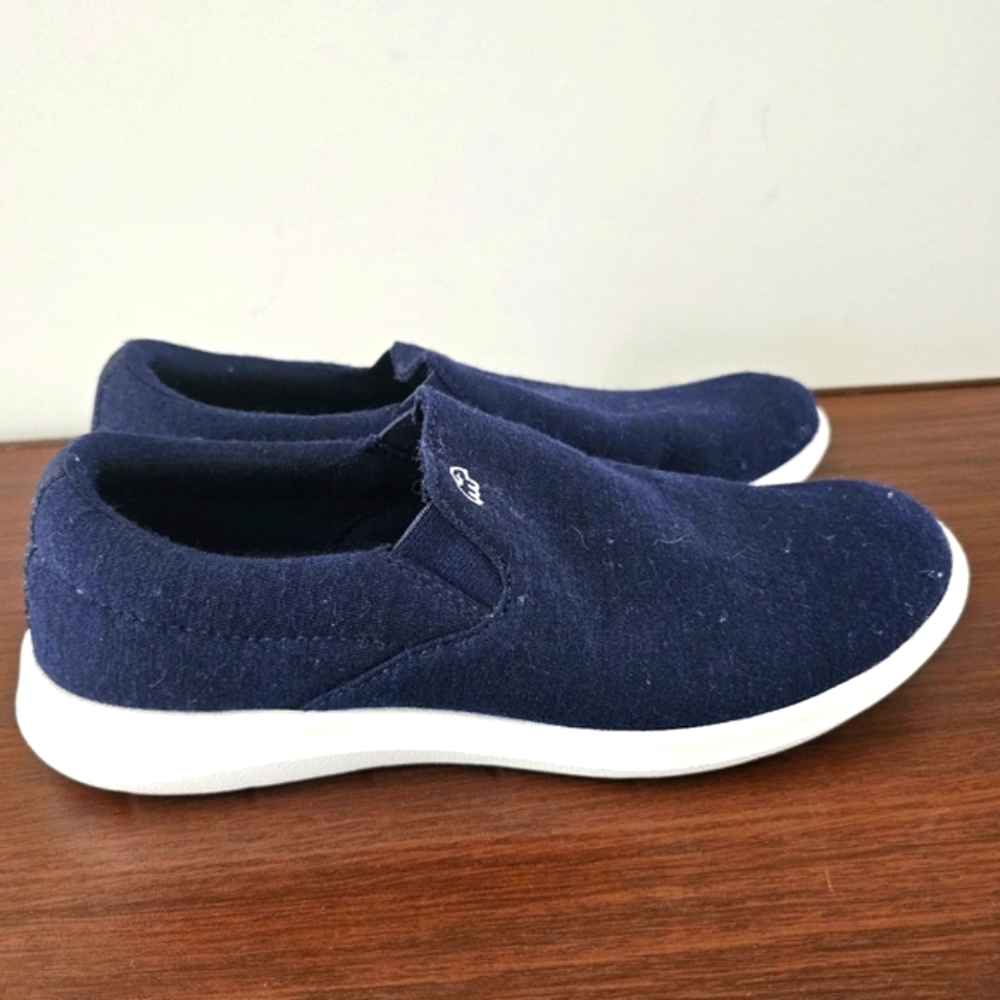 MERINOS Womens Wool Navy Slip-On Shoes, Sneakers